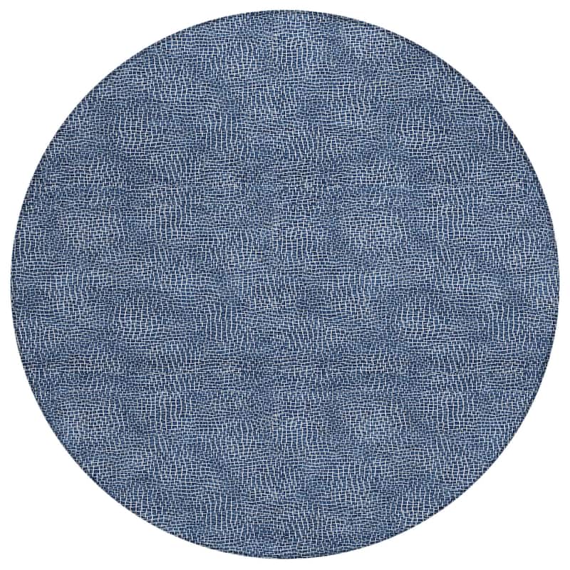 HomeRoots Geometric Transitional Rectangle Outdoor Rug