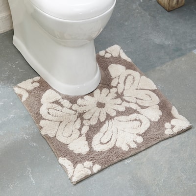 Better Trends 100% Cotton Soft & Super Absorbent Bathroom Rugs - Medallion Collection Non-Skid Latex Machine Washable Bath Mats