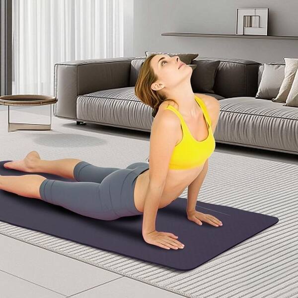 BalanceFrom 2-Inch Three Fold Thick Folding Exercise And Workout Mat Pad With Carrying Handles For MMA, Yoga, Pilates, And Aerobics, Blue