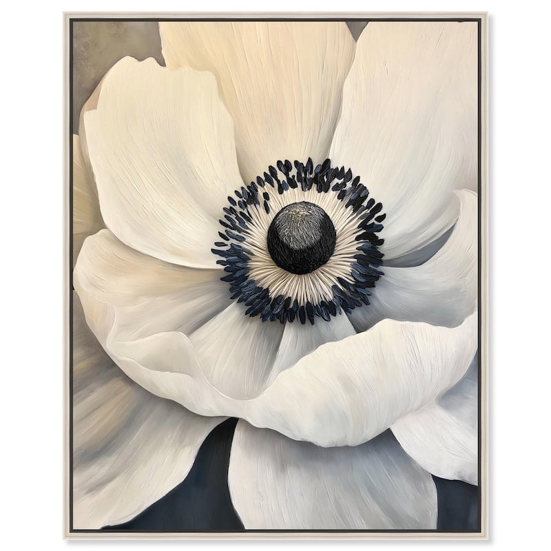 Heart of the Anemone Canvas by Art Remedy - 16" x 20" - Silver