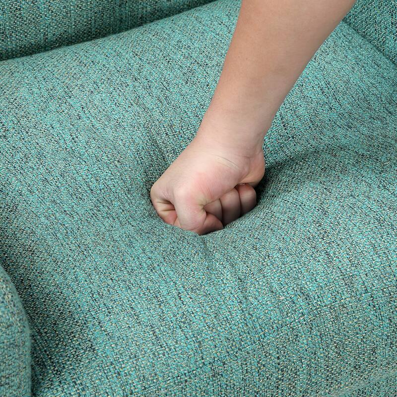 Laertes 26" Textured Fabric Accent Chair - Button-Tufted Chair Back