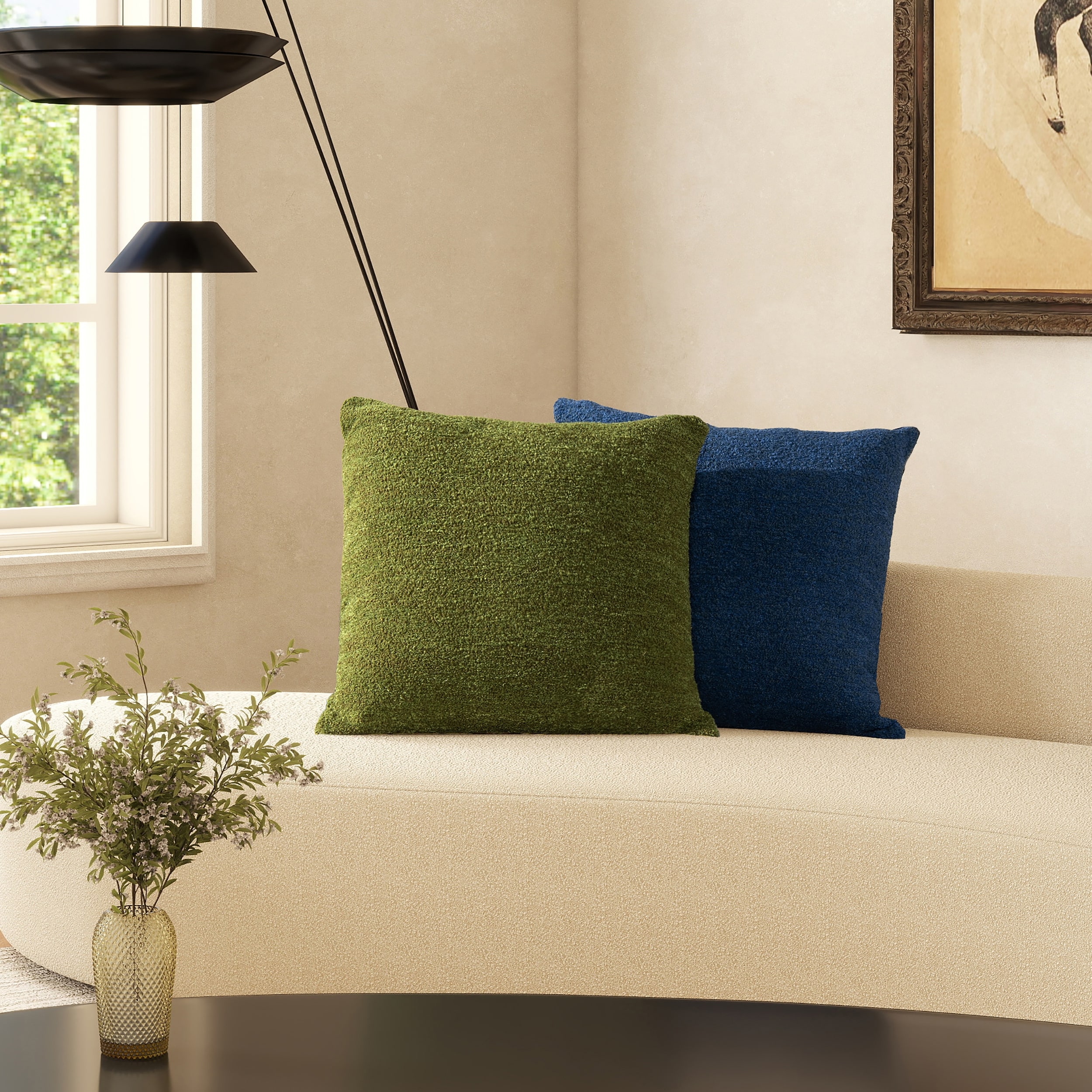 Astrid 20" Square Accent Throw Pillow with Feather Down Insert
