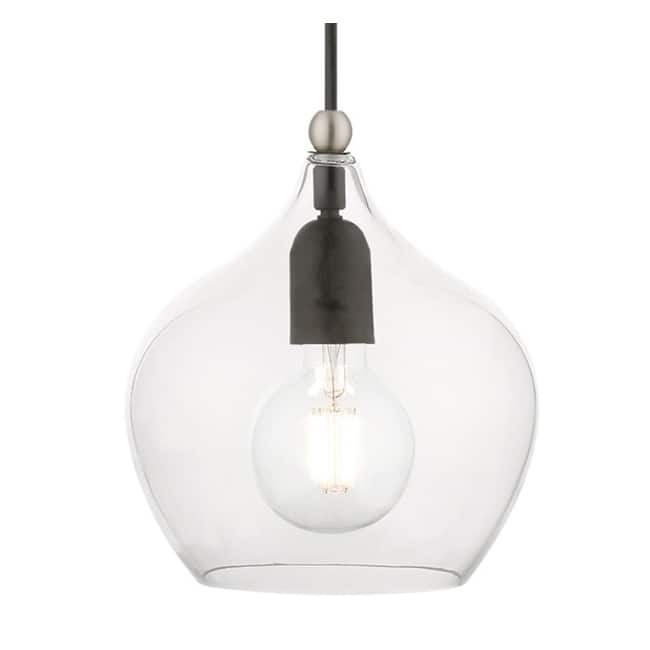 Livex Lighting Single Light 8" Wide Mini Pendant with Clear Glass