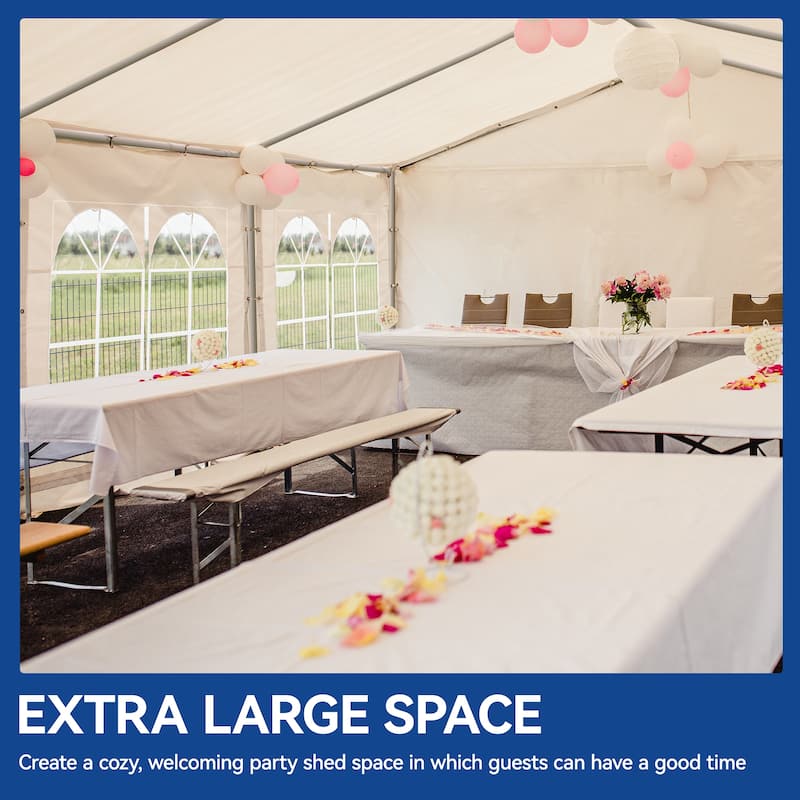 Outdoor White Party Tent Canopy with Windows