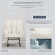 preview thumbnail 4 of 6, BELLEZE Lucy Upholstered Rocking Chair - White