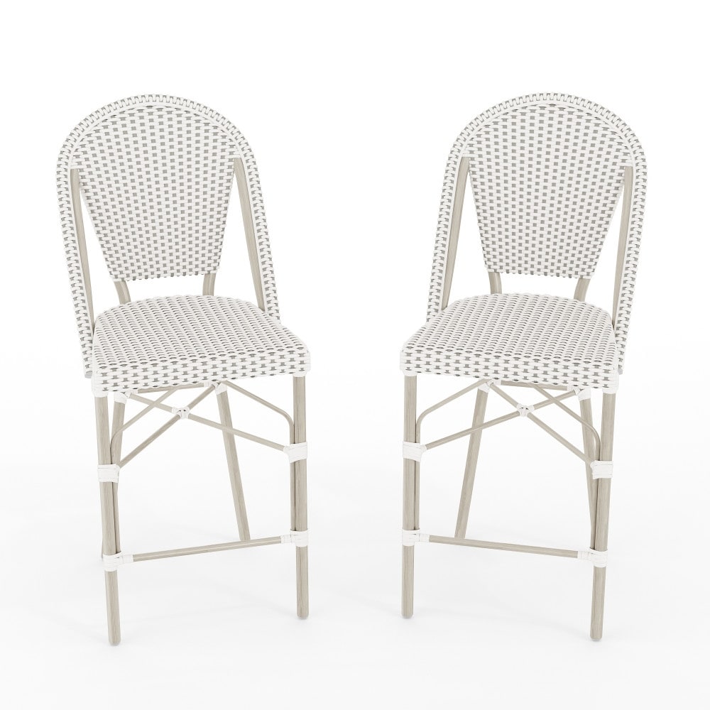 Martha Stewart 2PK All-Weather Stackable Patio Bistro Counter Stools - 18.5"W x 23.25"D x 42"H