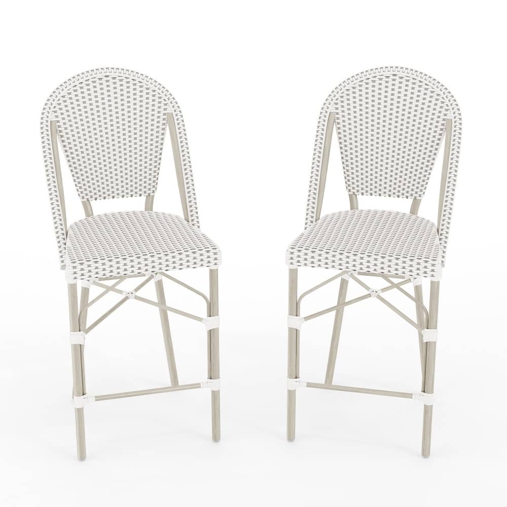 Martha Stewart 2PK All-Weather Stackable Patio Bistro Counter Stools - 18.5"W x 23.25"D x 42"H