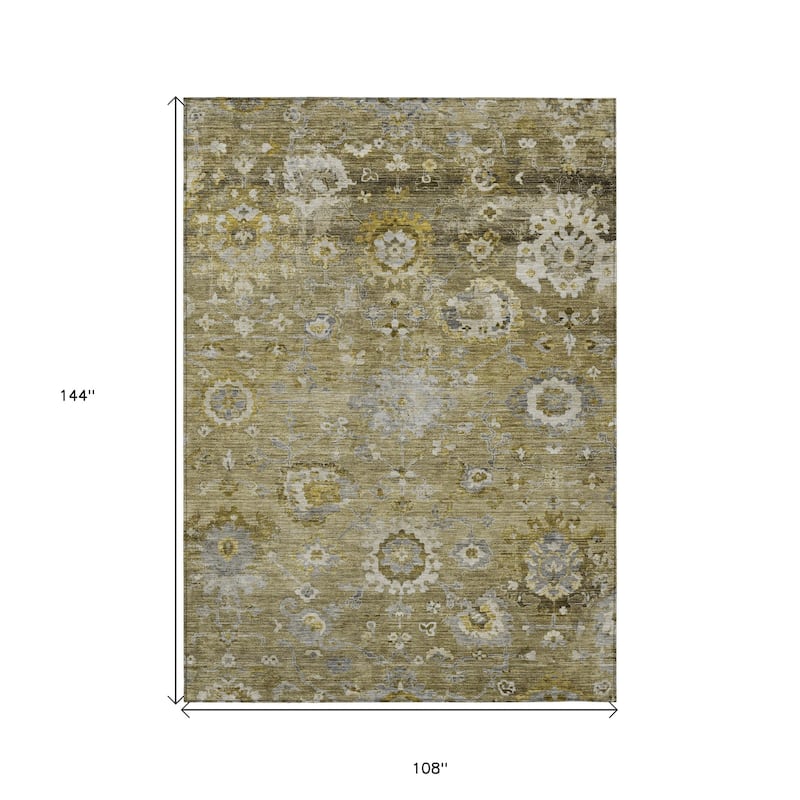 HomeRoots Floral Traditional Rectangle Outdoor Rug
