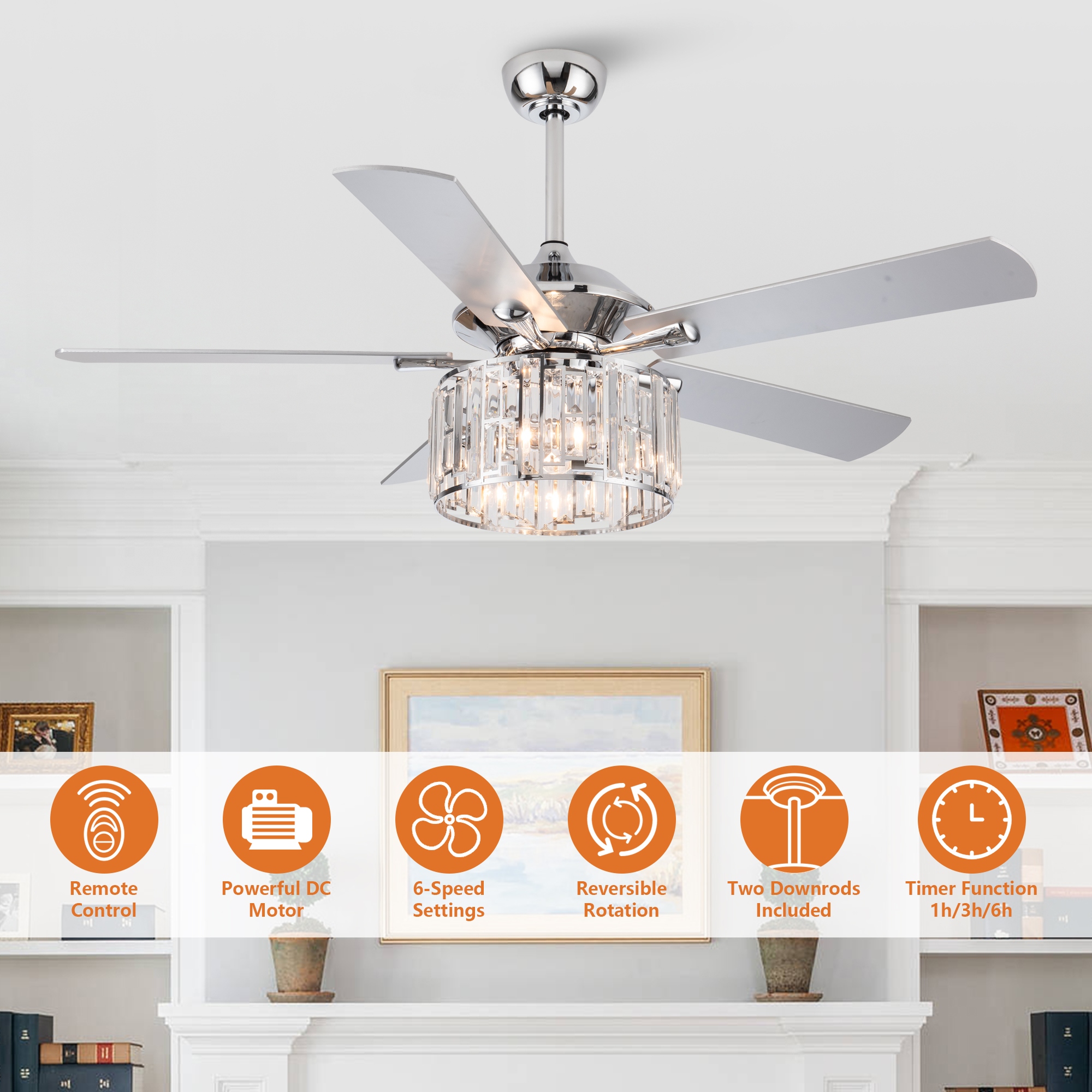 ♡ FANTASTICS Antoine Modern Low Profile Enclosed Industrial 18-in Black Downrod