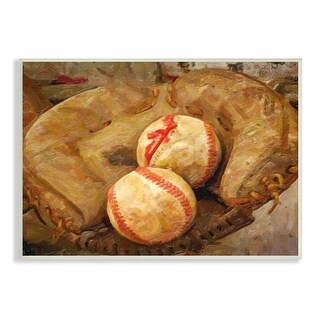 Support Mural En Bois Pour Gant De Baseball – Décor Folk Art, Porte-batte, Balle Et Casquette