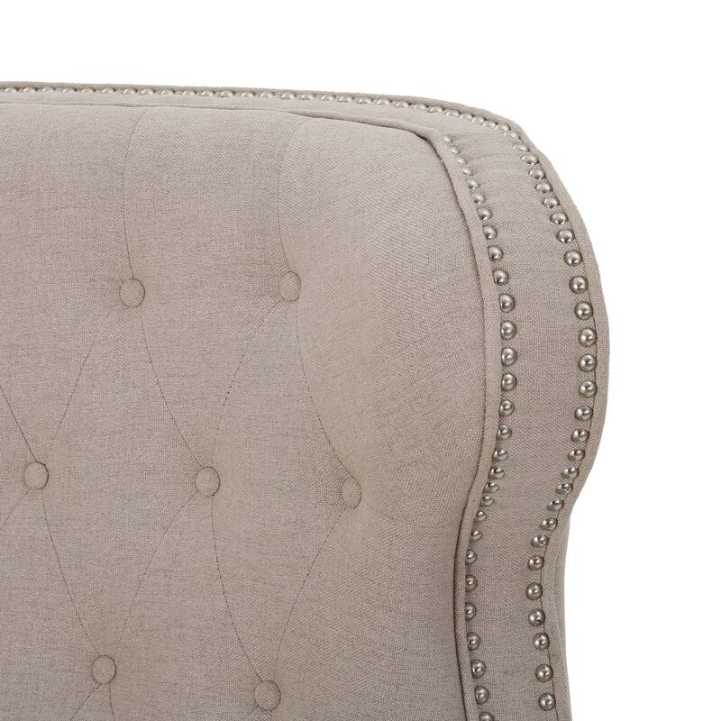 Tufted Recliner Chair - Diamond Stitch Backrest, Nailhead Trim and Rolled Arms 