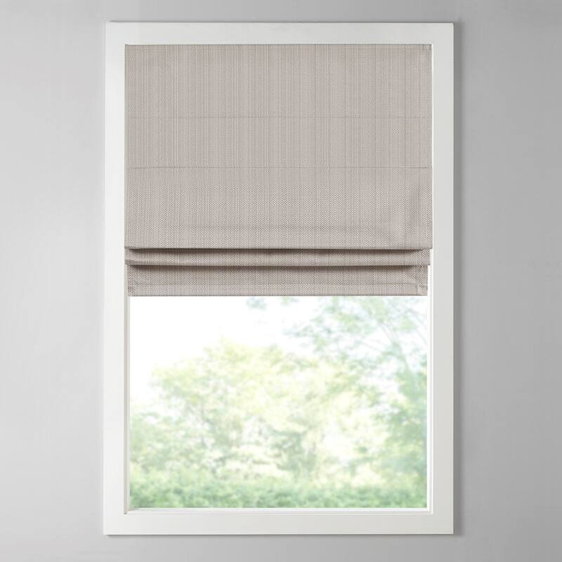 Basketweave Darkening Cordless Roman Window Shade