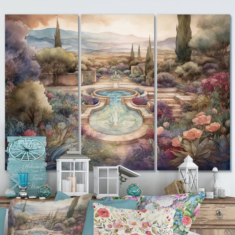 Designart "Garden Oasis I" Garden Wall Decor Set