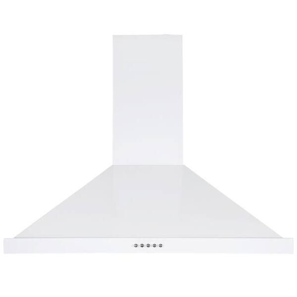 Ancona 30 in. Convertible WallMounted Pyramid Range Hood in White
