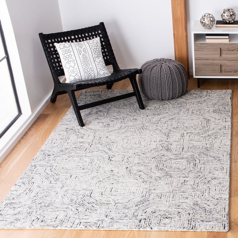 SAFAVIEH Handmade Aspen Arina Bohemian & Eclectic Tribal Wool - 3' x 5' - Grey/Beige - Runner/Rectangle