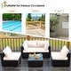 preview thumbnail 27 of 61, Costway 5PCS Patio Rattan Furniture Set Cushioned Sofa & Chair Coffee