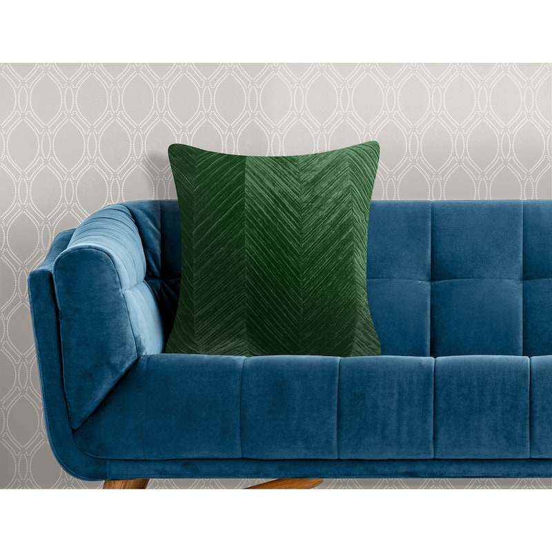 Edie At Home Chevron Velvet Decorative Pillow 20x20