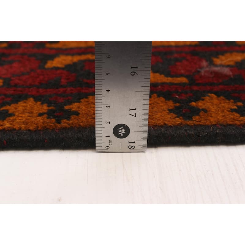 ECARPETGALLERY Hand-knotted Uzbek Kargahi Burnt Orange Wool Rug - 4'10 x 6'2