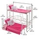 preview thumbnail 4 of 5, Badger Basket Scrollwork Metal Doll Loft Bed with Daybed and Bedding - White/Pink - 20.5" x 10.5" x 20.5"