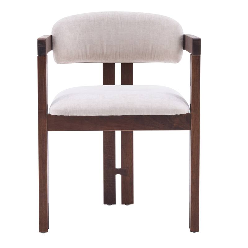 Christopher Knight Home - Modern Wooden Upholstered Dining Chair with Round Back