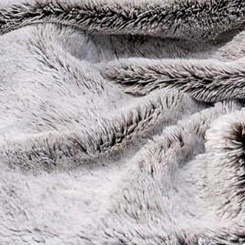 HomeRoots Gray Faux Fur Ombre Plush Throw