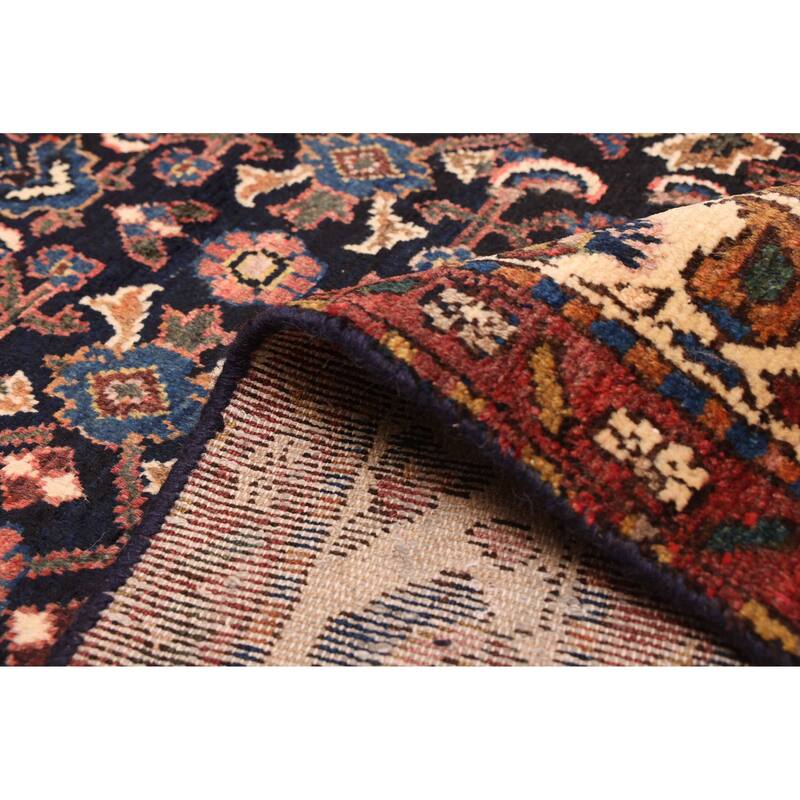 ECARPETGALLERY Hand-knotted Andelz Dark Navy Wool Rug - 3'4 x 9'9