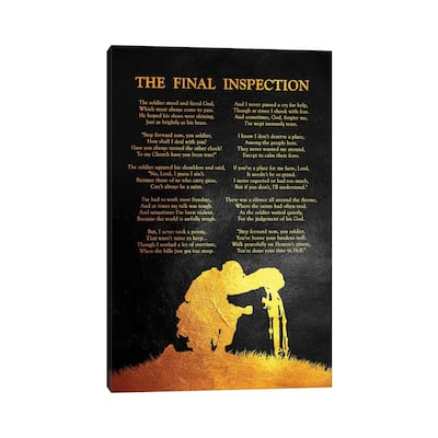 iCanvas "The Final Inspection - A Soldier's Poem" by Adrian Baldovino Canvas Print