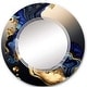 preview thumbnail 2 of 12, Designart 'Abstract Marble Geode Blue I' Printed Abstract Liquid Ink Wall Mirror