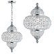 preview thumbnail 7 of 13, Juliette 12" Crystal/Metal LED Chandelier Pendant, Chrome by JONATHAN Y