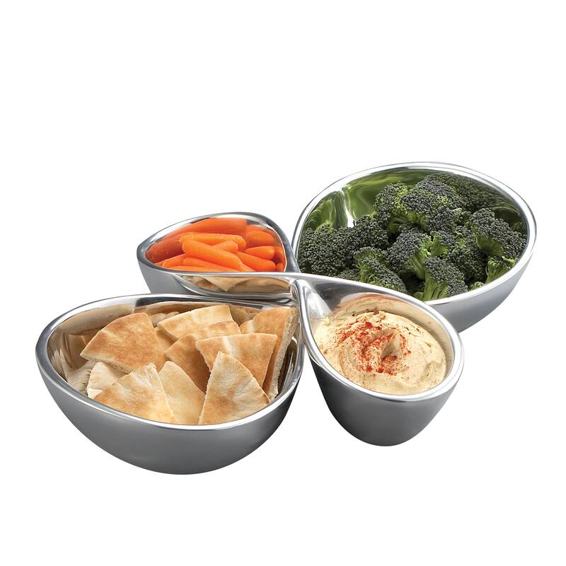 Nambe Infinity 2 Piece Server - 9" x 18" x 6"