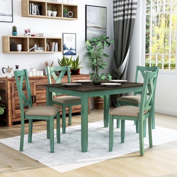 Solid wood 5 piece dining sale set