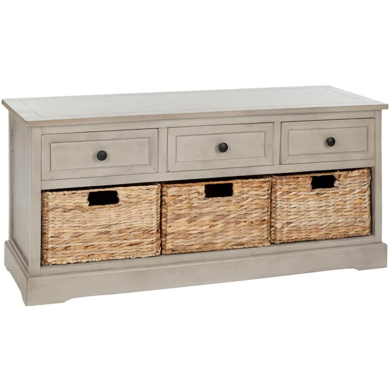 SAFAVIEH Ara Grey 3-Drawer Storage Unit - 42.1" x 15.4" x 19.7" - 42Wx15Dx20H