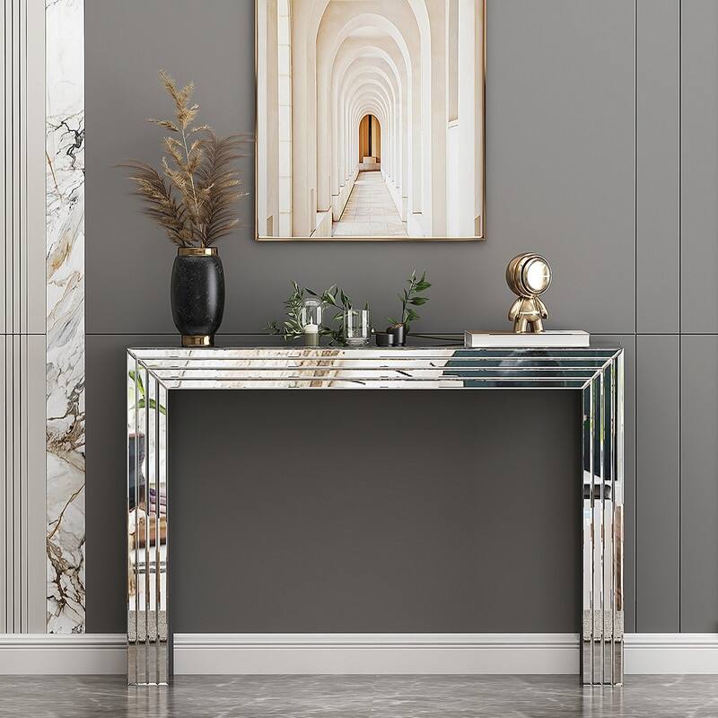 47.24'' Glass Top Console Table