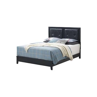 Black Full Bed with Transitional Style, Sleek Finish and Spacious Frame for Guest Bedrooms or Contemporary Homes