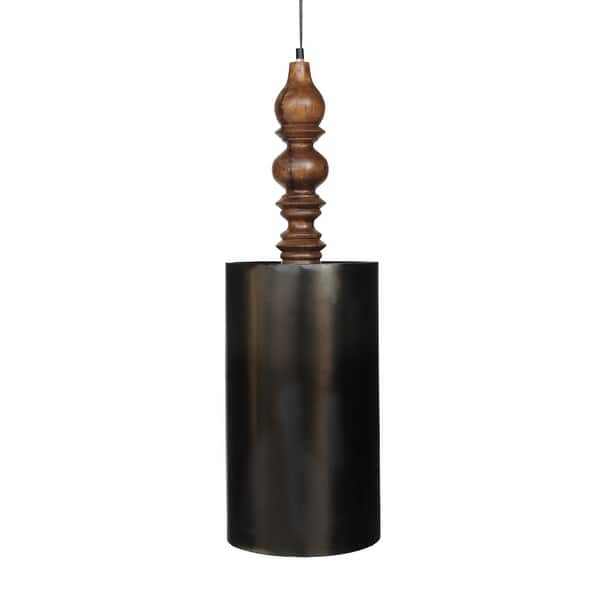 slide 2 of 3, Lumi Black Zinc Pendant