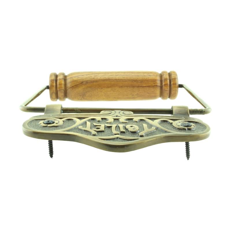 Brass Wall Mount Toilet Paper Holder 7.5 Inch with Hardware - Renovators Supply