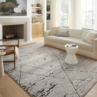 Alexander Home Vive Modern Geometric Abstract High-Low Area Rug