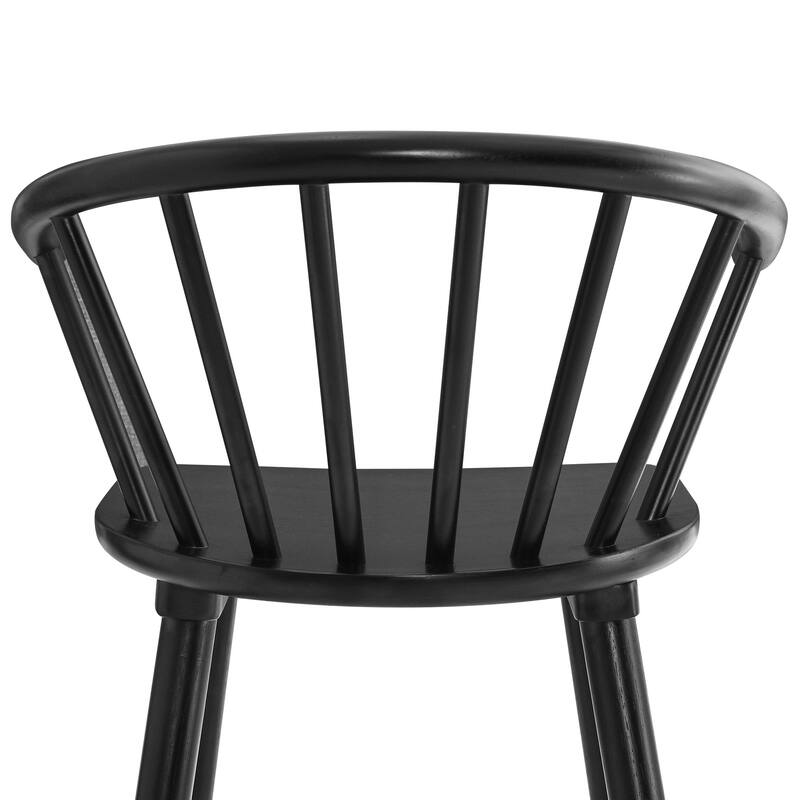Set of 3 Counter Height 30.in Bar Stools with Spindle Back and Solid Wood Frame Chairs for for Kitchen Island