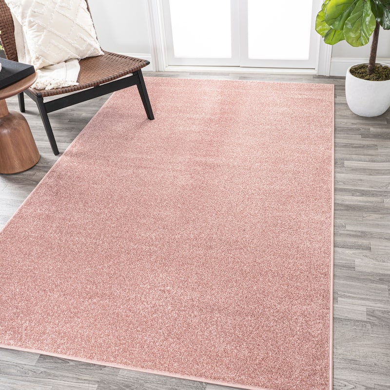 JONATHAN Y Tumbling Solid Low-Pile Area Rug - 6 X 9 - Pink