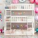preview thumbnail 14 of 37, Detachable Triple Bunk Bed with Ladders,Twin over Twin over Twin,Kids Bed Design White