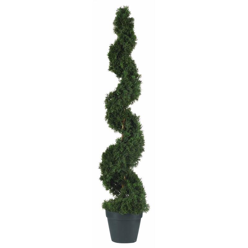 Spiral Silk Tree - 4ft Artificial Tree, Indoor DÃ©cor, Realistic Faux Tree, Home Accent, Global Glam Design - 4ft.