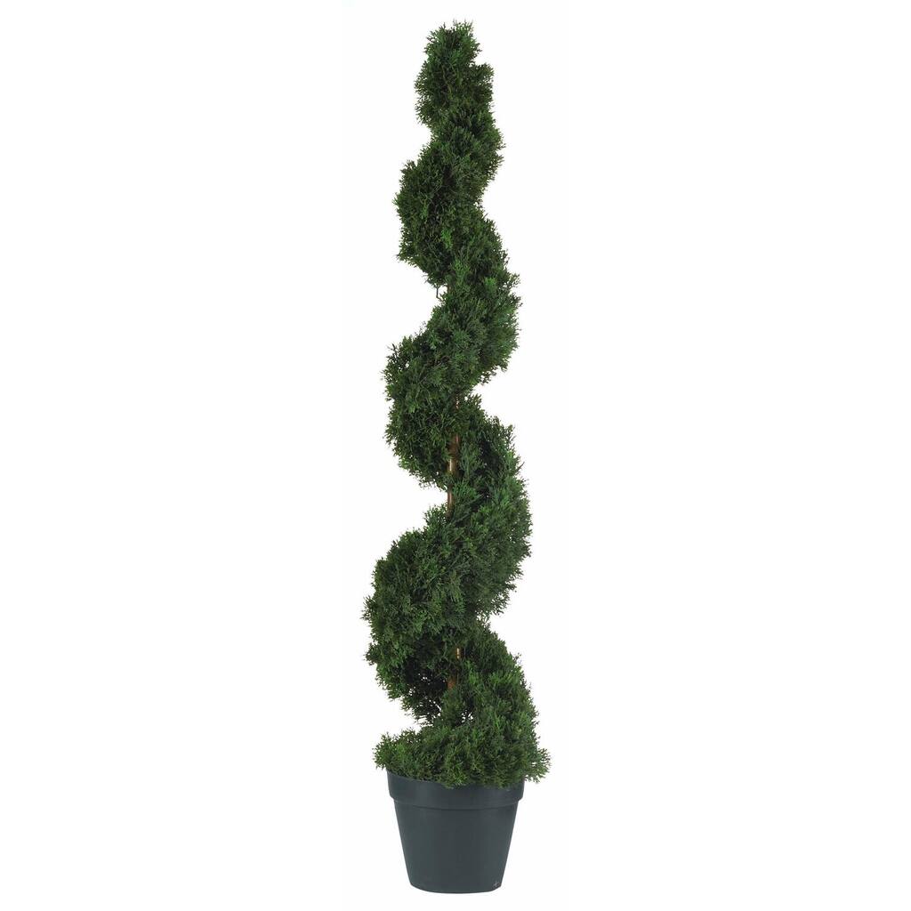 Spiral Silk Tree - 4ft Artificial Tree, Indoor DÃ©cor, Realistic Faux Tree, Home Accent, Global Glam Design - 4ft.