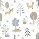 preview thumbnail 2 of 4, Galerie Wallcoverings Little Explorers 2 Country Animals Non-woven Matte Wallpaper Roll 33 feet x 21 inches - Blue