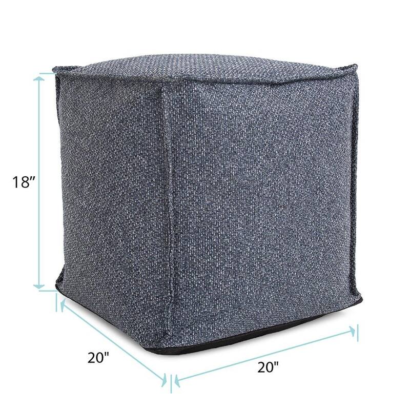 Allan Andrews Square Pouf Panama Indigo