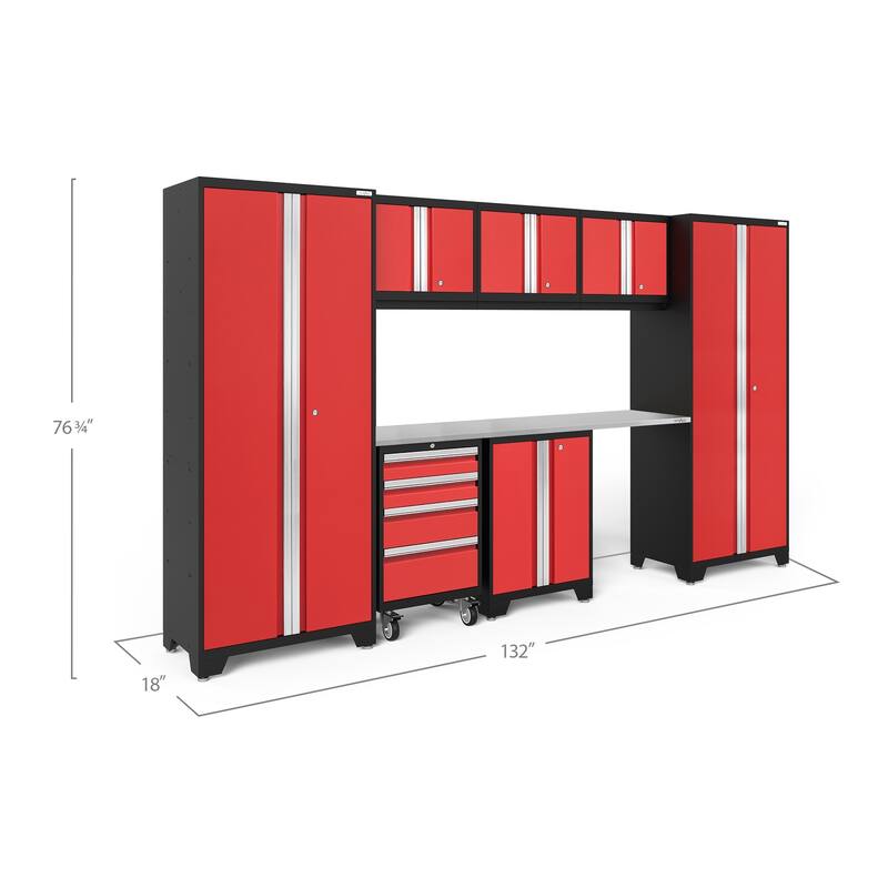 NewAge Products Bold Series 8-pc. Steel Garage Cabinet Set