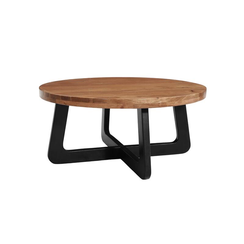 Ava Modern Round Solid Wood Coffee Table