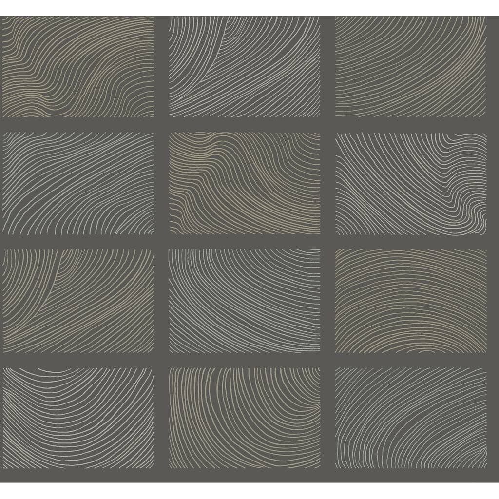 A-Street Prints Bronson Slate Topography Wallpaper