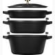 preview thumbnail 14 of 12, STAUB Cast Iron 4-pc Stackable Set