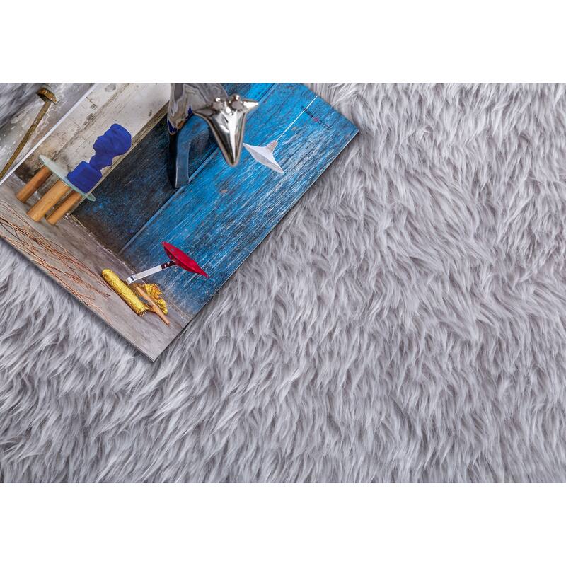 Flokati Shag Collection 5x7 Area Rug - 5' x 7' - 5' X 7'