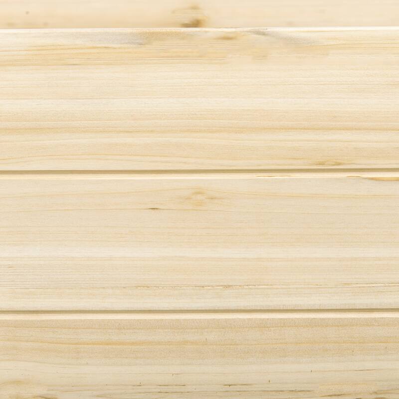 2-Section Outdoor Wooden Raised Garden Bed Fabric Liner Self-Draining